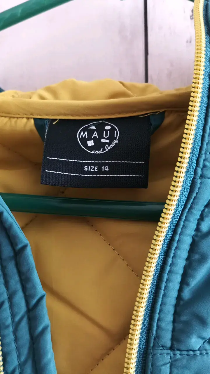 Chaqueta acolchada azul con capucha Maui - 2