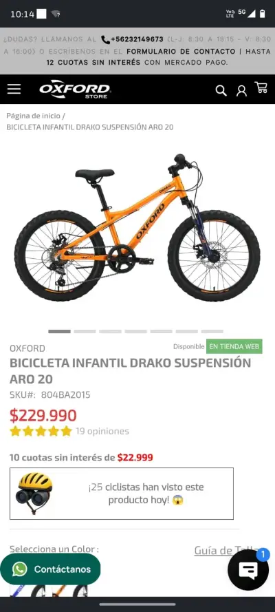 Bicicleta de montaña Oxford Draco naranja - miniatura 3