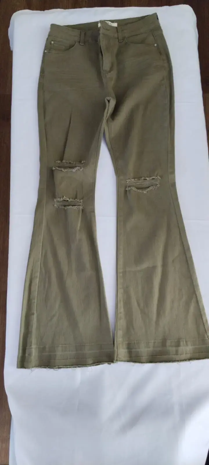 Pantalones de mezclilla verde oliva - 3