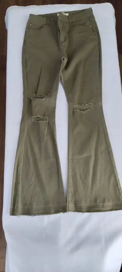 Pantalones de mezclilla verde oliva - miniatura 3