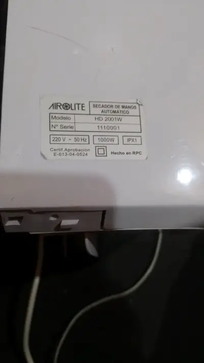 Secador de manos automático Airolite HD 2001W - miniatura 1