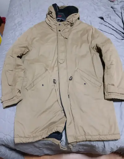 Parka de varón beige con capucha Polar - miniatura 1