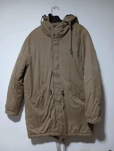 Parka de varón beige con capucha Polar - miniatura 2