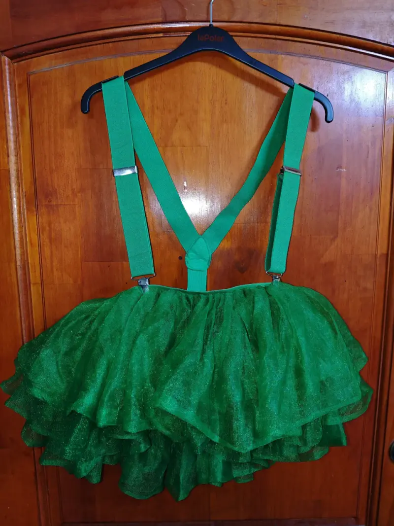 Falda tutú infantil fucsia con lunares - 2