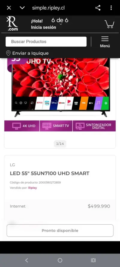 Smart TV LG 55 pulgadas - miniatura 3