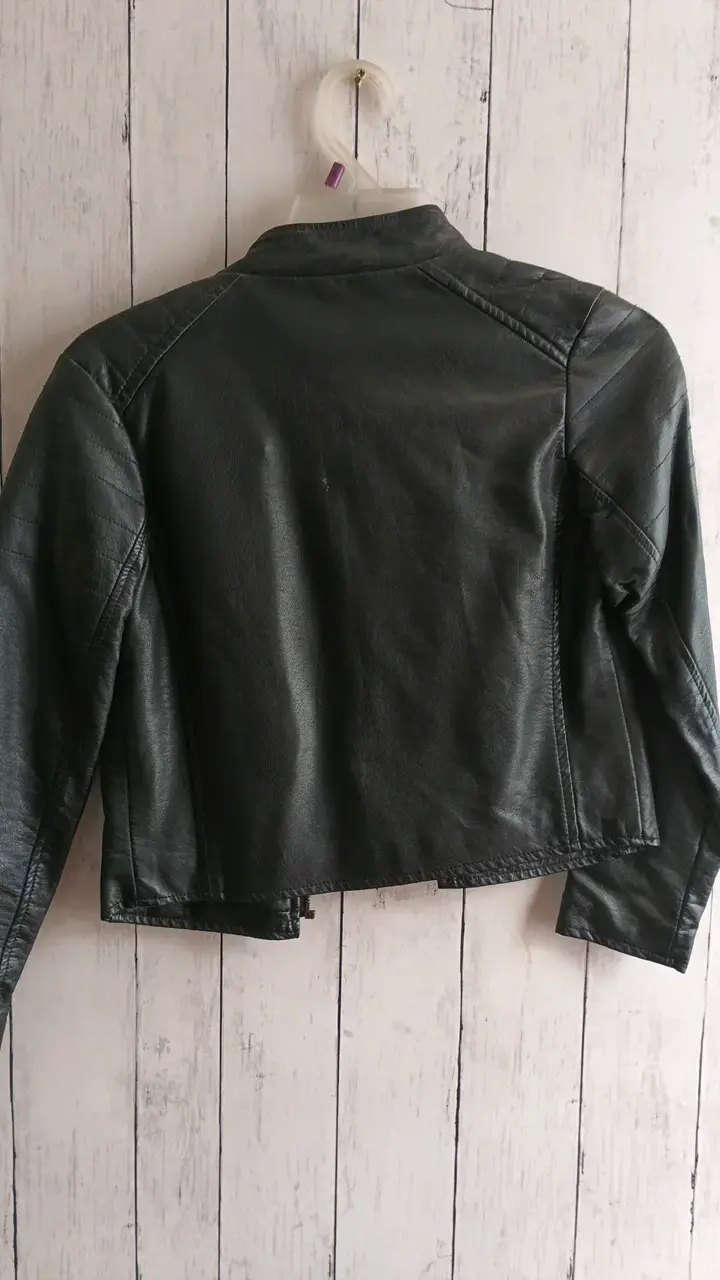 Chaqueta de cuero negra de niña - 3