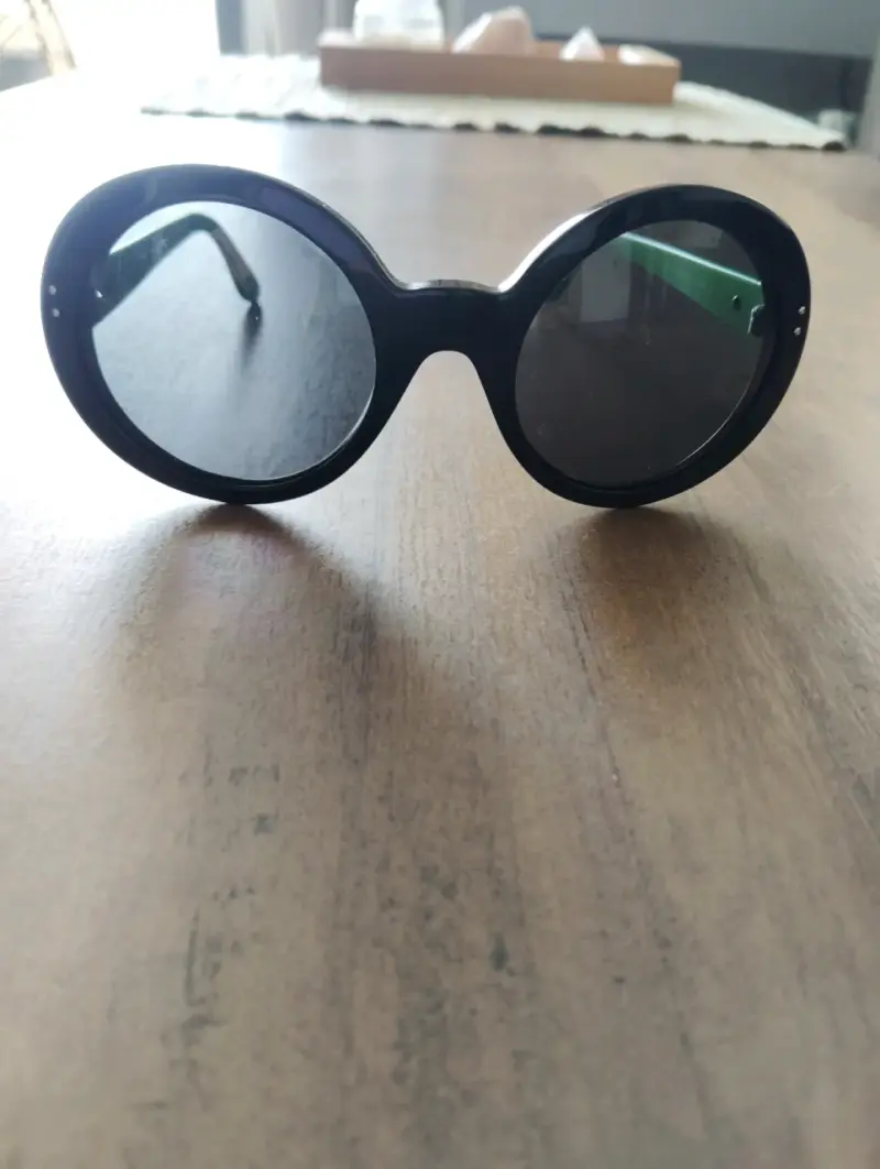 Gafas de sol redondas negro y verde Ralf lauren