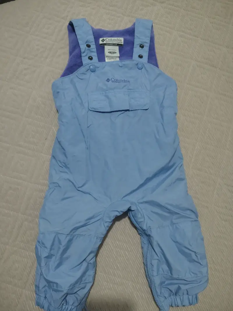 Overol de nieve Columbia azul para niños - 1