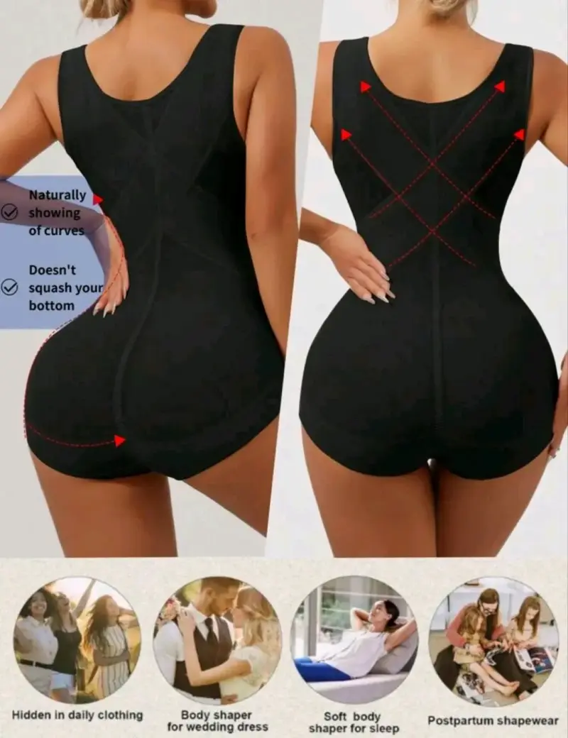 Faja moldeadora de cuerpo completo negra - 3
