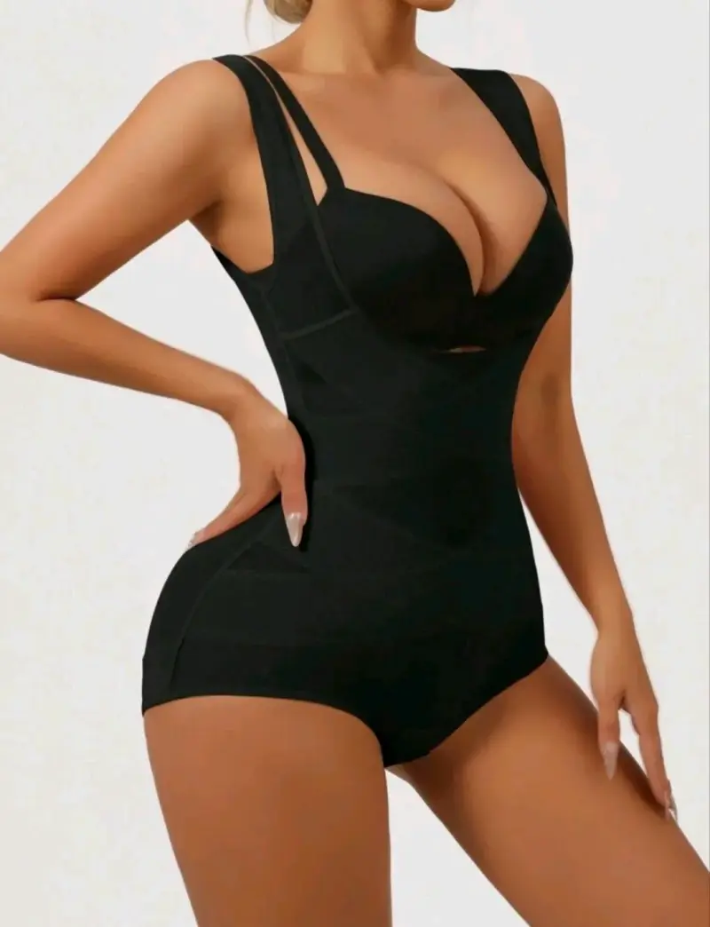 Faja moldeadora de cuerpo completo negra - 4