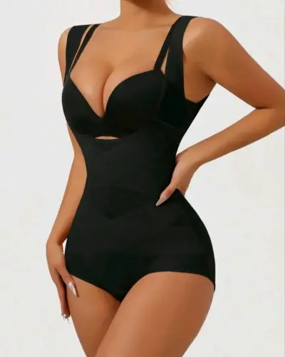 Faja moldeadora de cuerpo completo negra - miniatura 5