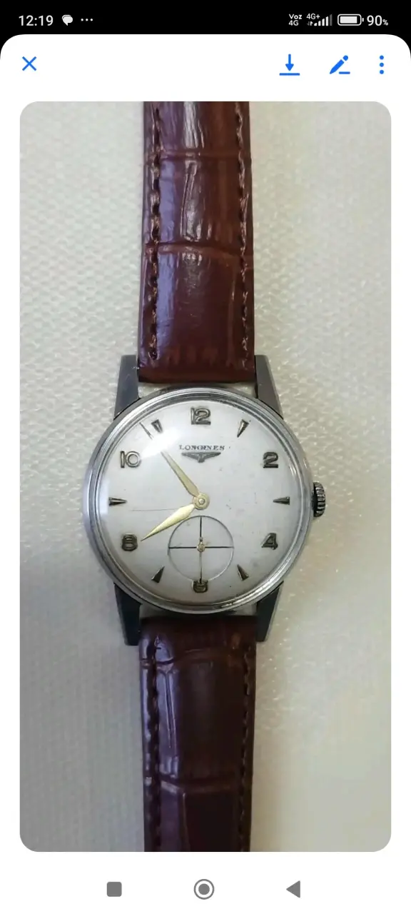 Reloj Longines vintage con correa de cuero