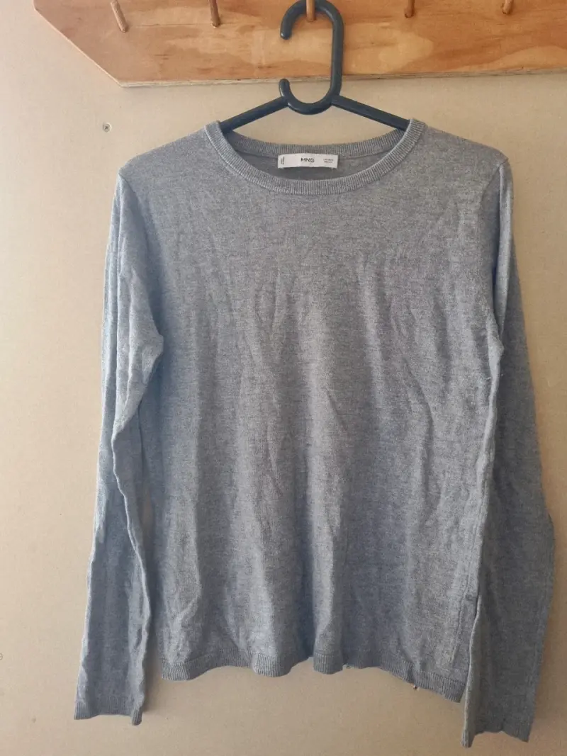 Suéter gris de lana MNG para mujer - 1