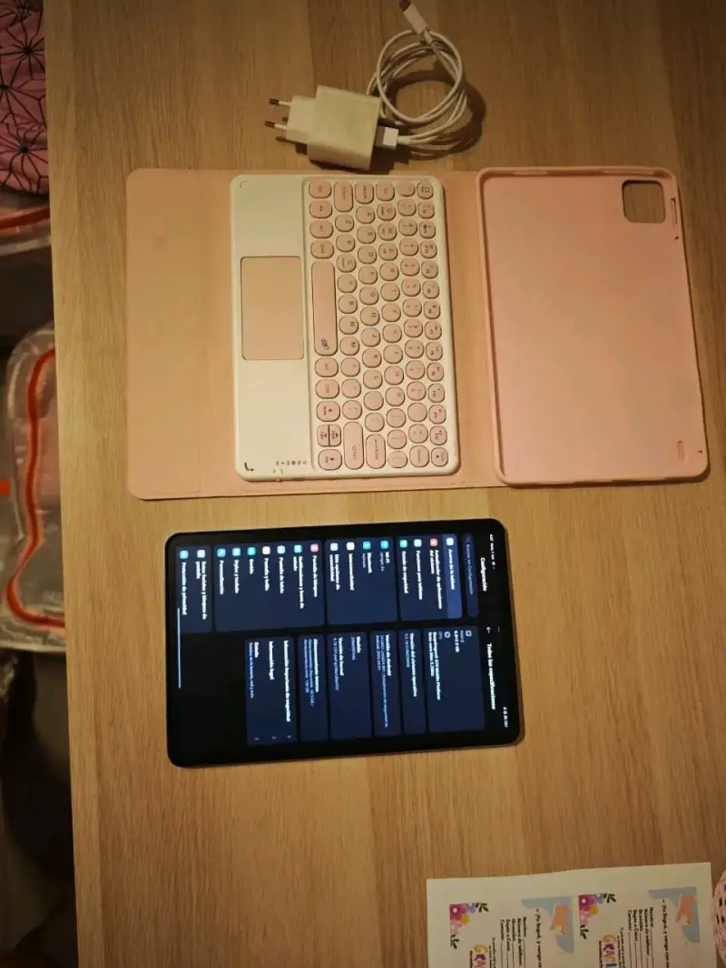 Tablet xiaomi con teclado desmontable rosa - 3