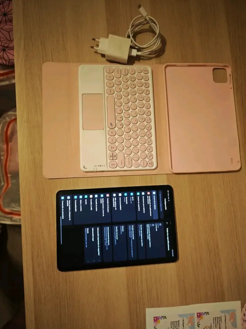 Tablet xiaomi con teclado desmontable rosa - 5