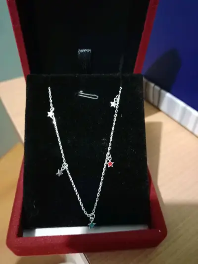 Collar de plata con dije de corazón - miniatura 4
