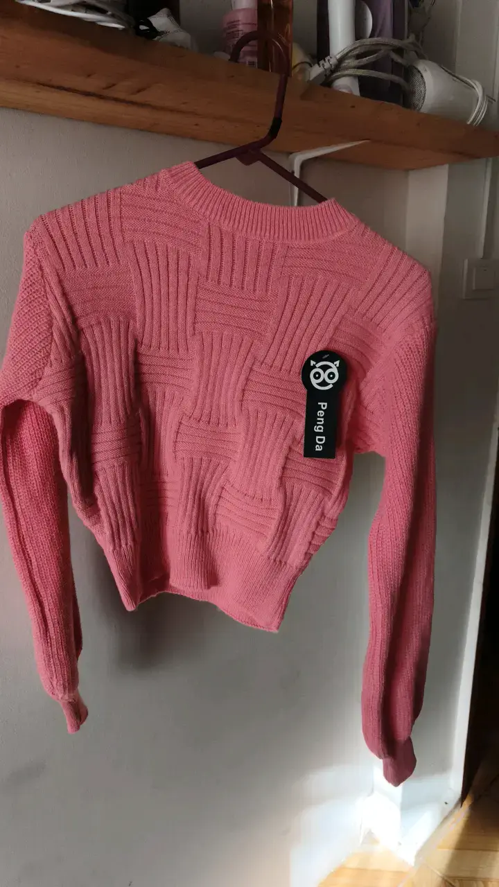 Suéter beige tejido PengDa para mujer - 2