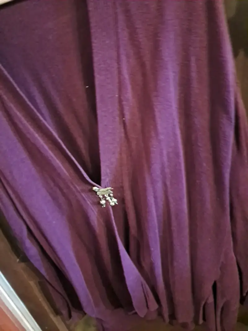 Cárdigan morado Liz Claiborne con broche - 4