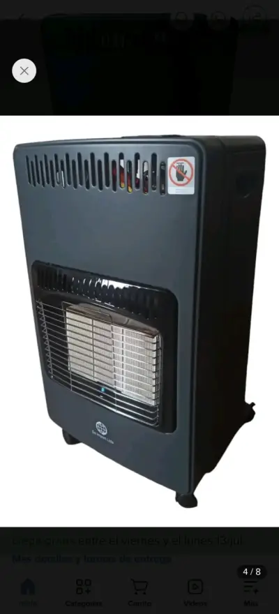 Estufa a gas plegable con regulador y manguera - miniatura 2