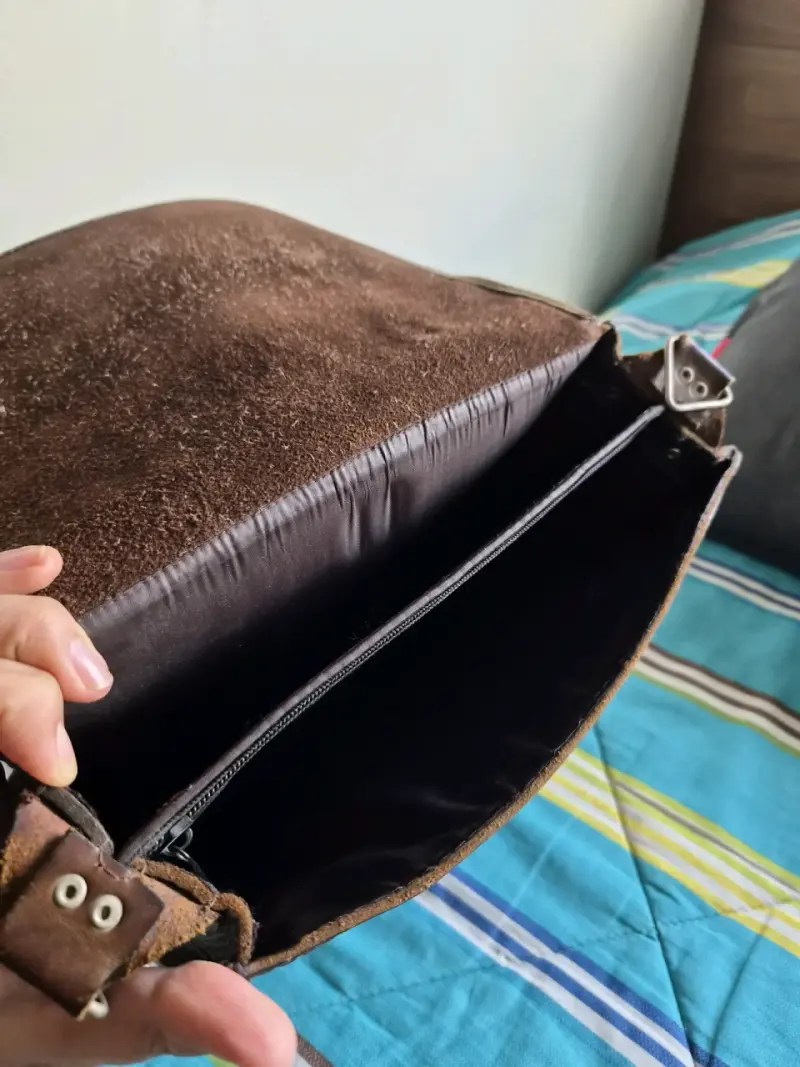Mochila de cuero vintage marrón - 3