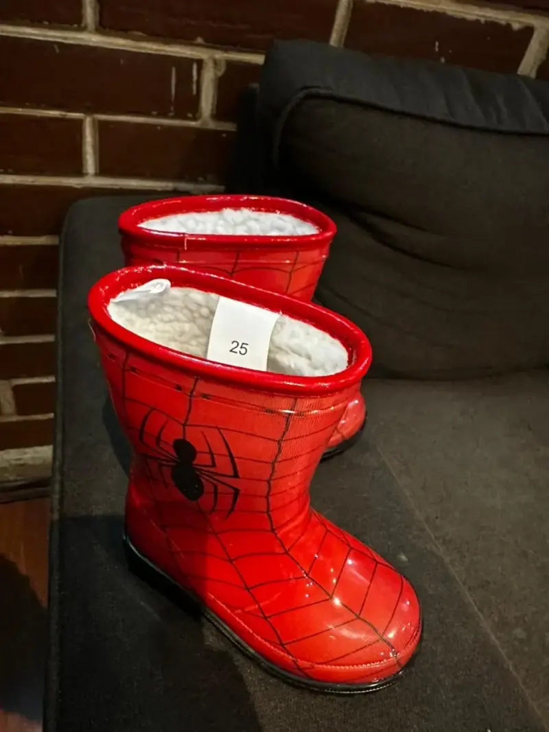 Botas de lluvia infantiles Spiderman rojas - 1