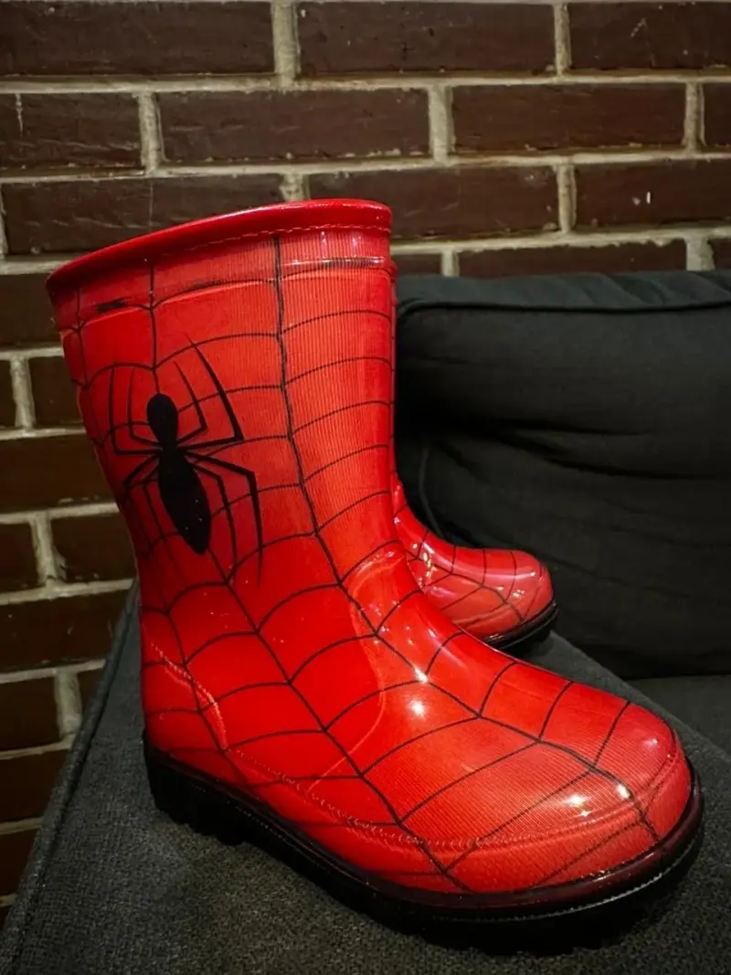 Botas de lluvia infantiles Spiderman rojas - 2