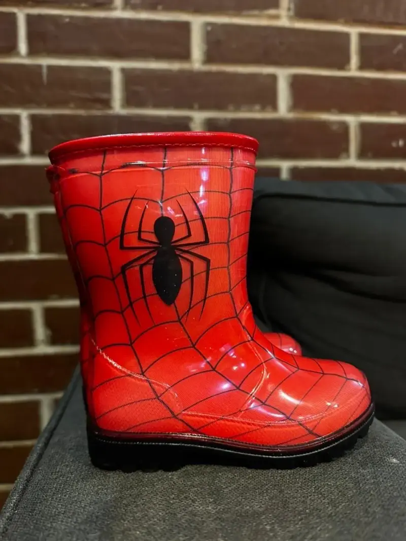 Botas de lluvia infantiles Spiderman rojas - 4