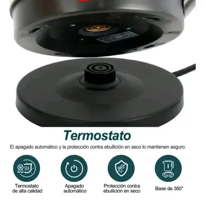 Hervidor eléctrico de acero inoxidable 2L - miniatura 5