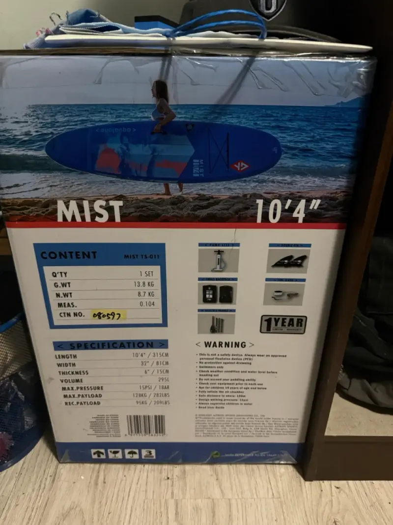Tabla de paddle surf Aqua Marina Mist 10'4"