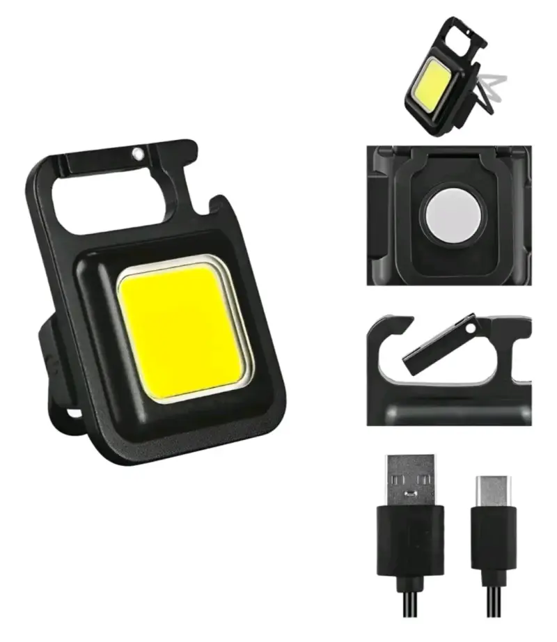 Luz LED portátil con mosquetón y abridor - 6