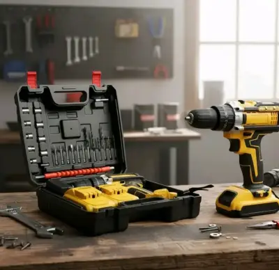 Taladro inalámbrico con set de brocas - miniatura 1