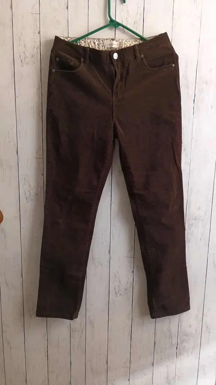 Pantalon de cottele marron Newport para mujer - 1