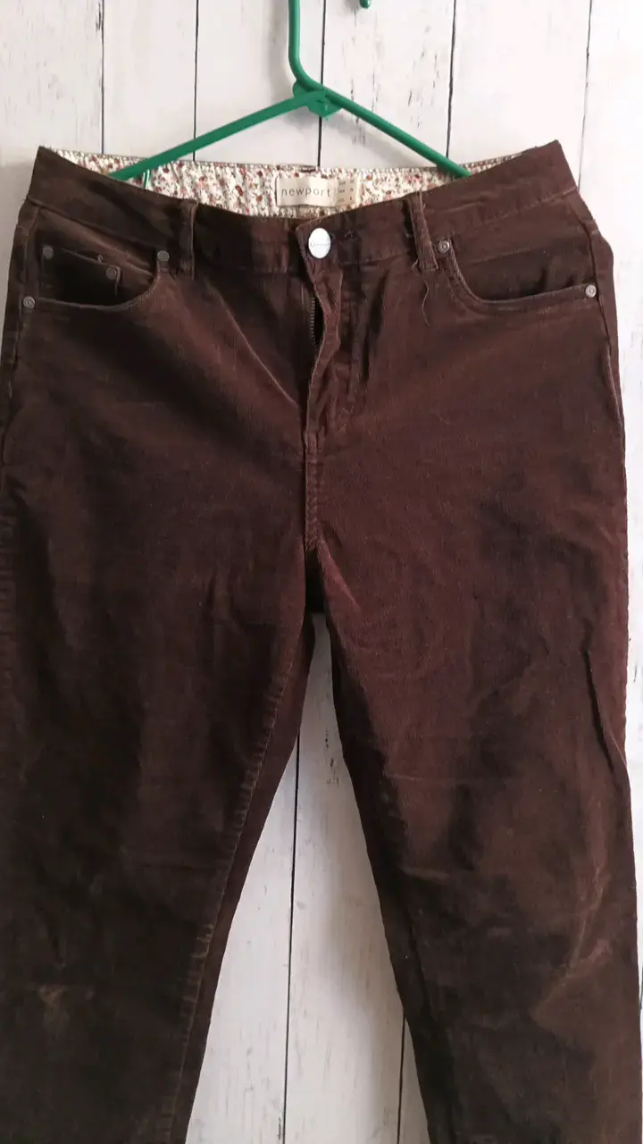 Pantalon de cottele marron Newport para mujer - 2