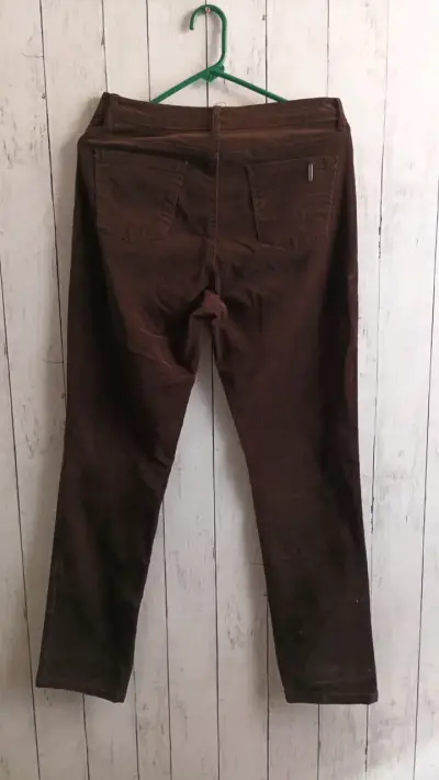 Pantalon de cottele marron Newport para mujer - miniatura 3