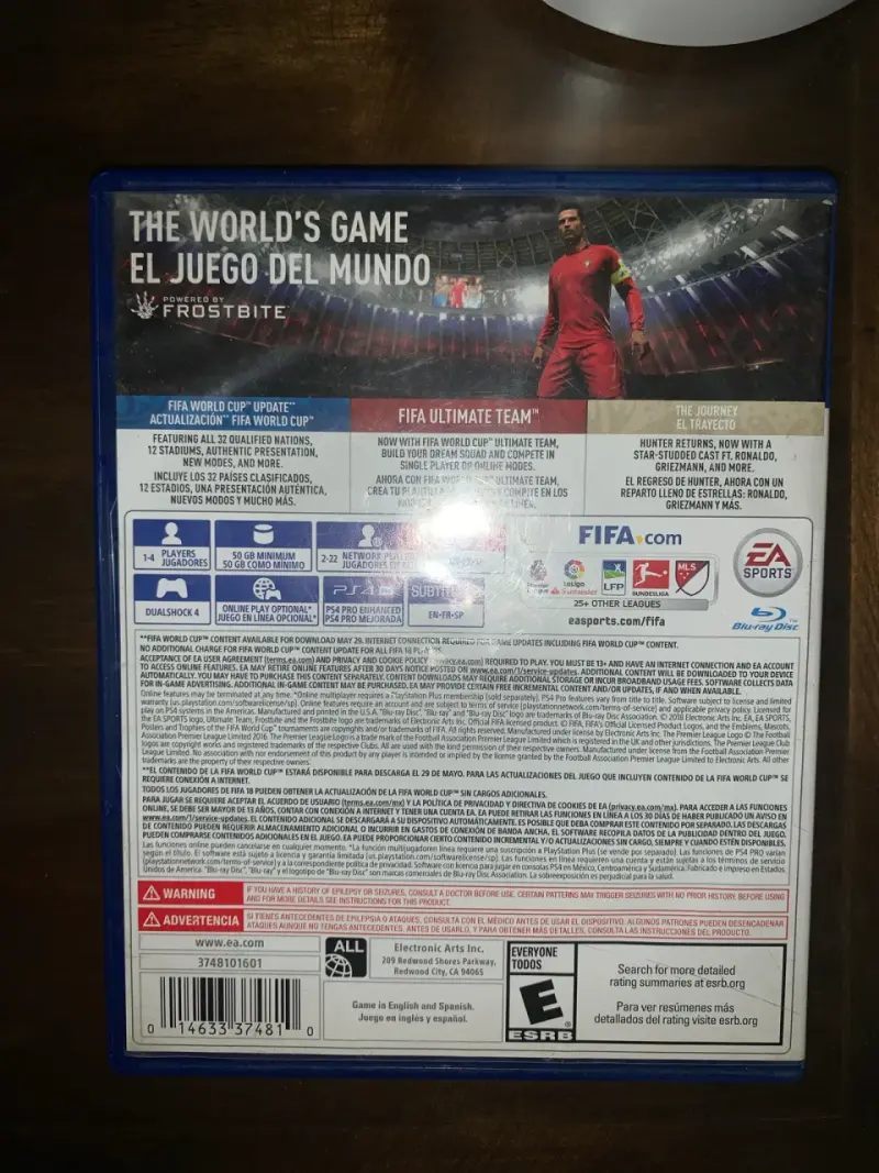 Juego PS4 FIFA 18 con actualización Mundial - 2