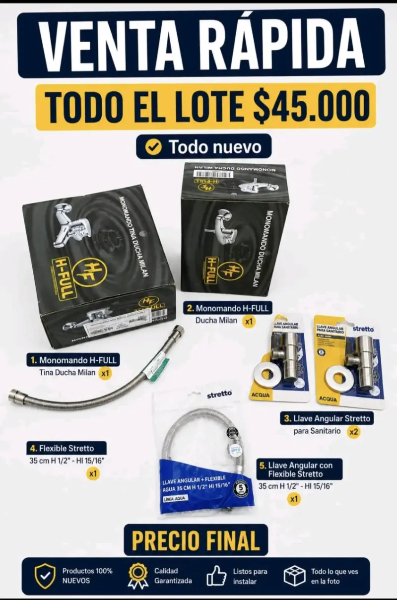 Kit de grifería H-FULL y Stretto nuevo