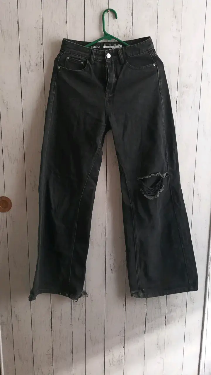Jeans negros desgastados Sybilla para mujer - 1