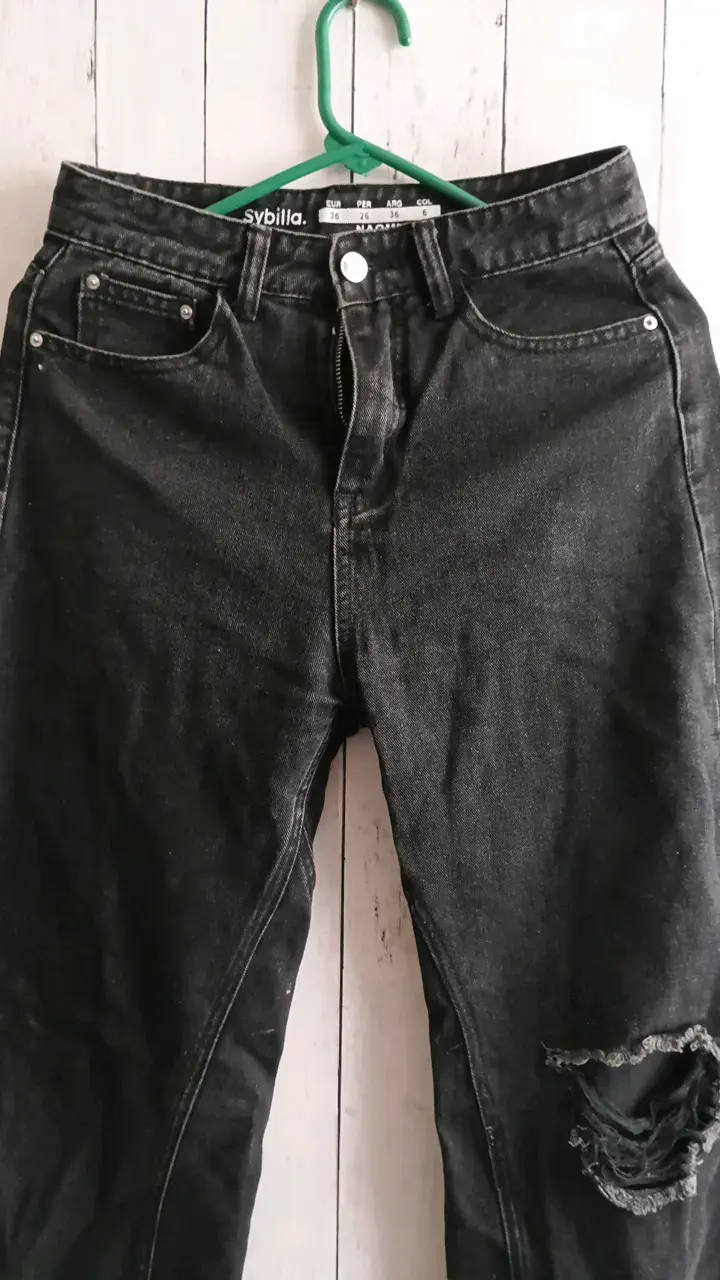 Jeans negros desgastados Sybilla para mujer - 2