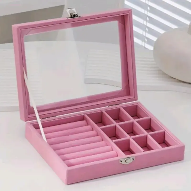Joyero organizador de joyas con espejo - 3