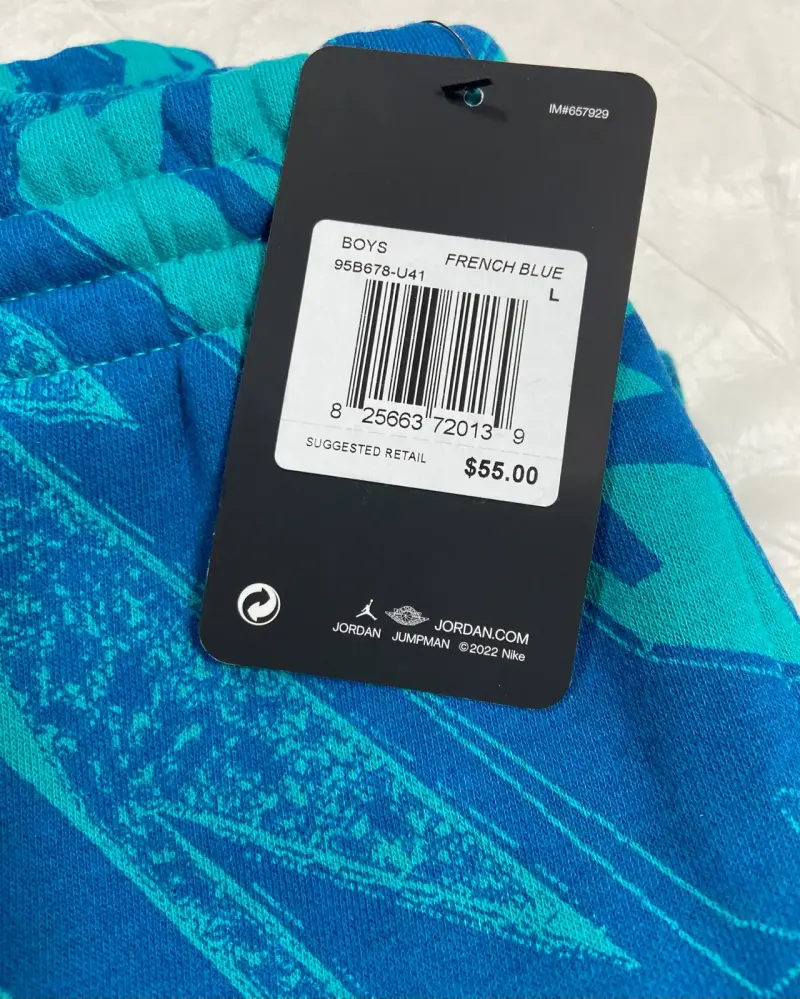 Pantalones deportivos Jordan azul estampado - 2