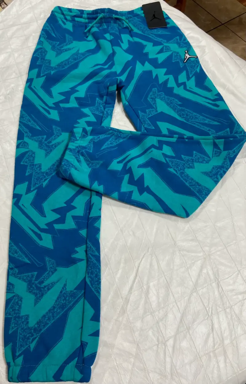 Pantalones deportivos Jordan azul estampado - 4