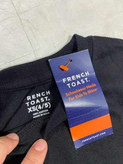 Polera French Toast negra para niños XS - miniatura 1