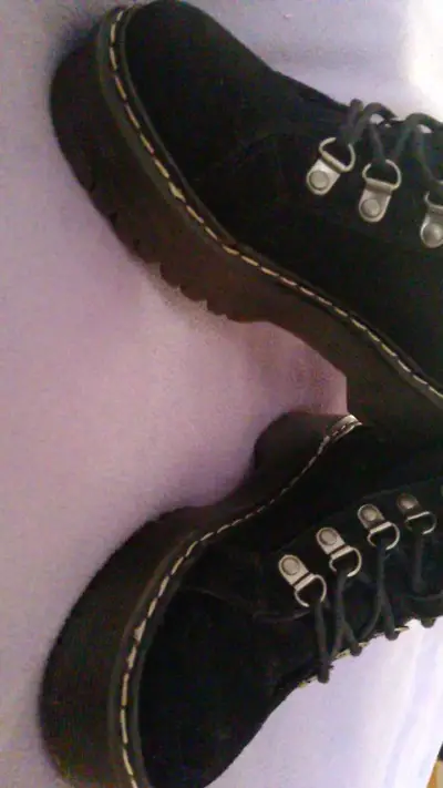 Botas de gamuza negras para mujer - miniatura 3