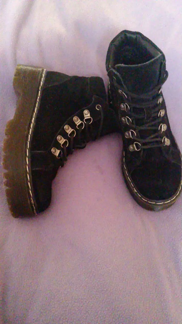 Botas de gamuza negras para mujer - 4