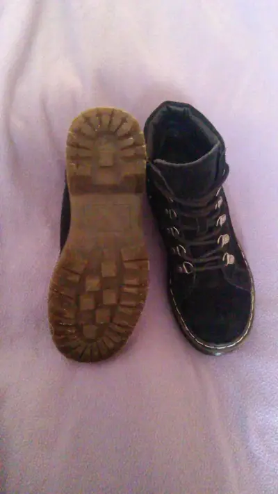 Botas de gamuza negras para mujer - miniatura 5