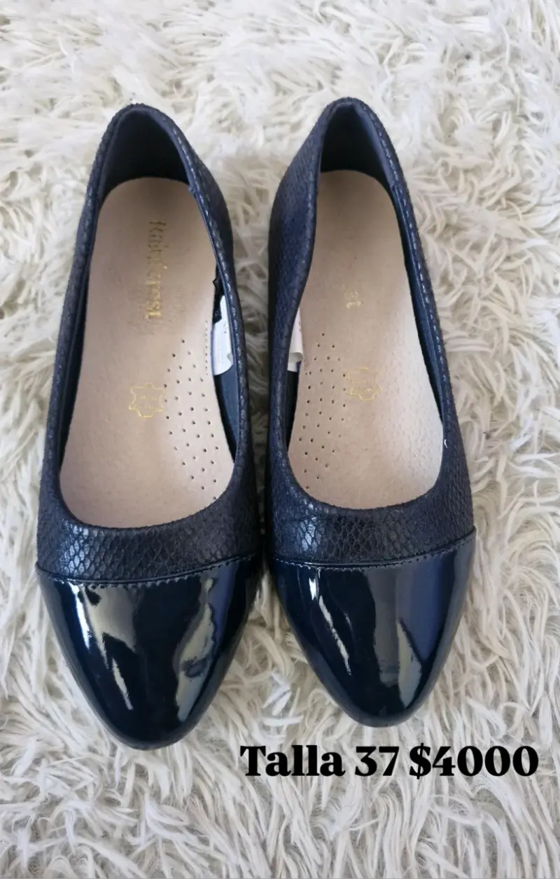 Zapatos planos azul talla 37