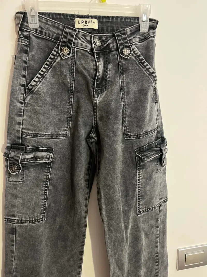 Jeans cargo gris LPKI talla 36 - 2