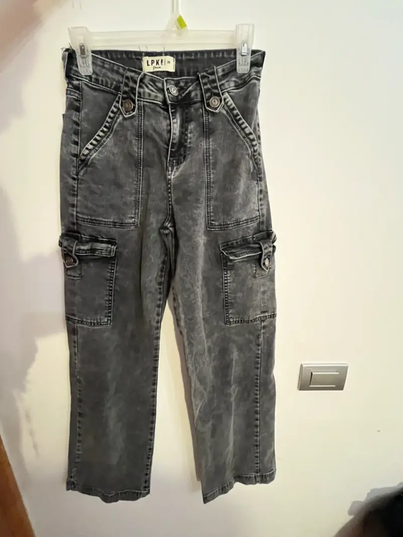 Jeans cargo gris LPKI talla 36 - 3