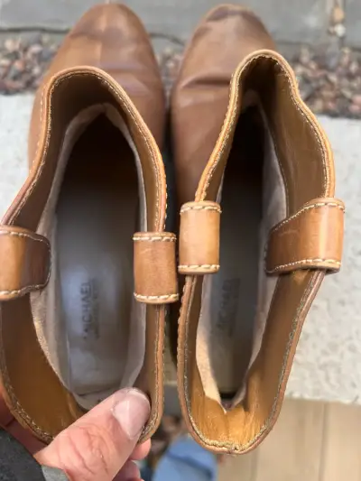 Botines de cuero marrón para mujer Michael Kors - miniatura 3