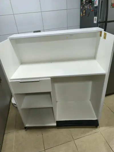 Mueble de recepción con cajon y estantes - miniatura 1
